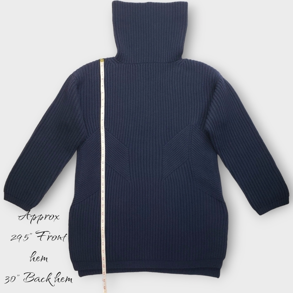 Thakoon Lambswool Turtleneck Sweater Navy XS - Picture 10 of 11